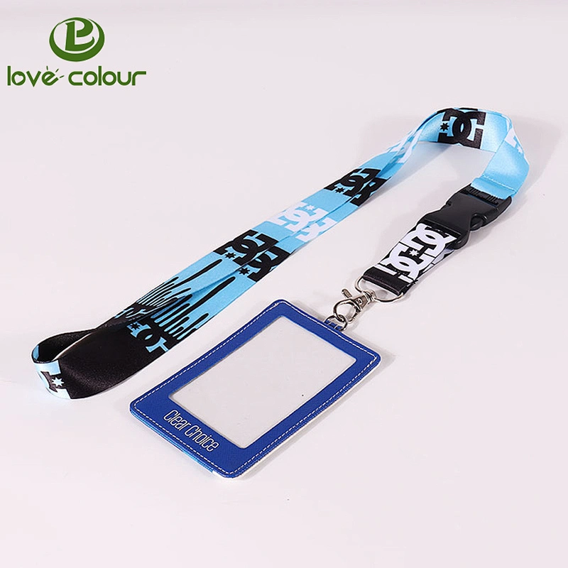 Custom polyester breakaway neck lanyard with name tag