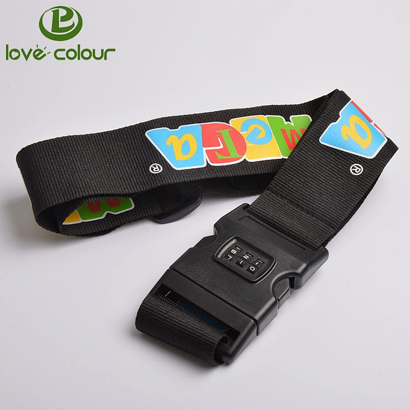 Custom durable adjustable password lock luggage nylon belt / Security Straps