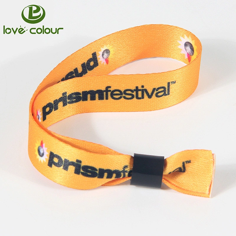 New custom polyester sublimation wristband christmas wrist band with plastic clip