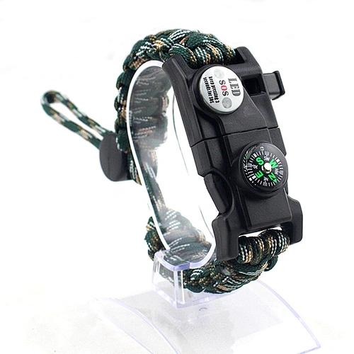 Promotional Gift Outdoor Sport Bracelets Compass Camping Multi-use Bracelet