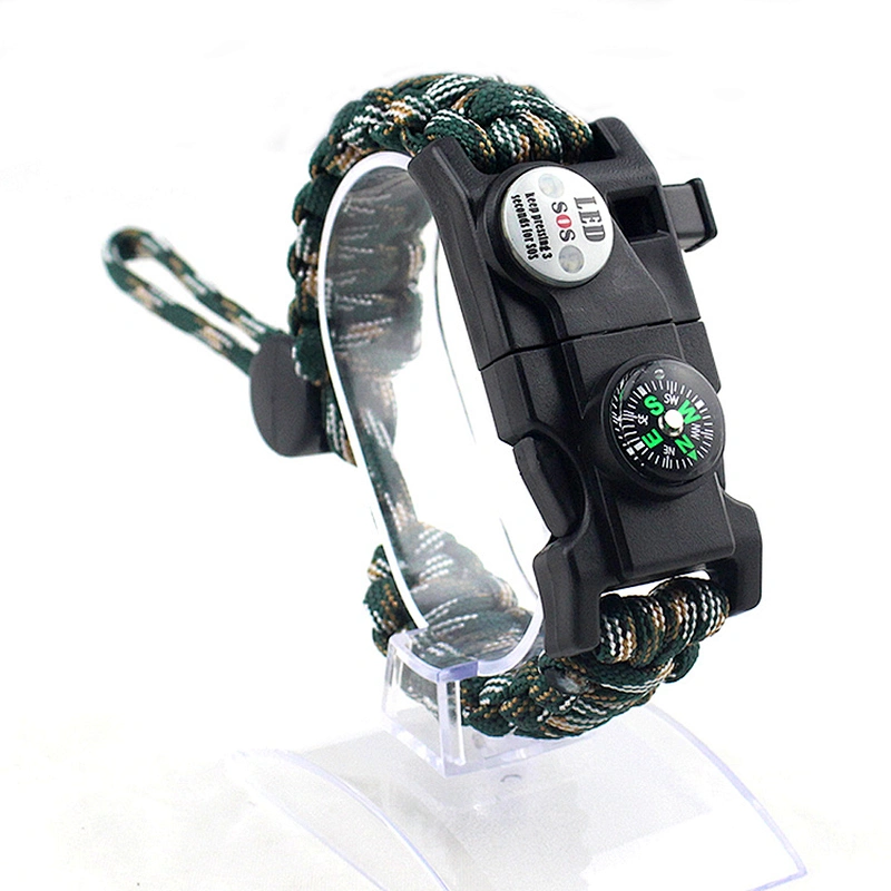 Promotional Gift Outdoor Sport Bracelets Compass Camping Multi-use Bracelet