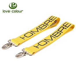 OEM customized fashion sublimation logo keychain short lanyard