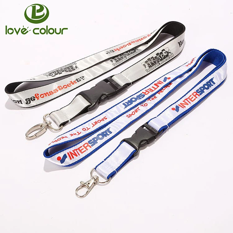 Hot design polyester satin soft woven lanyards with custom company logo