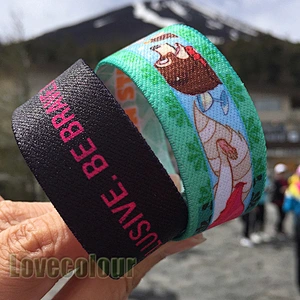Cheap Custom Polyester Soft Elastic RFID Stretch Wristband