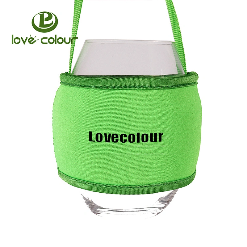 New product Custom Neoprene Wine Cup Holder With Strap