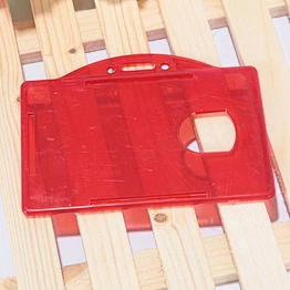 Popular custom color hard plastic id card holder for wholesale