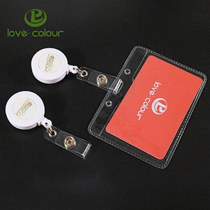 Cheap Prices pvc ID card holder with badge reel