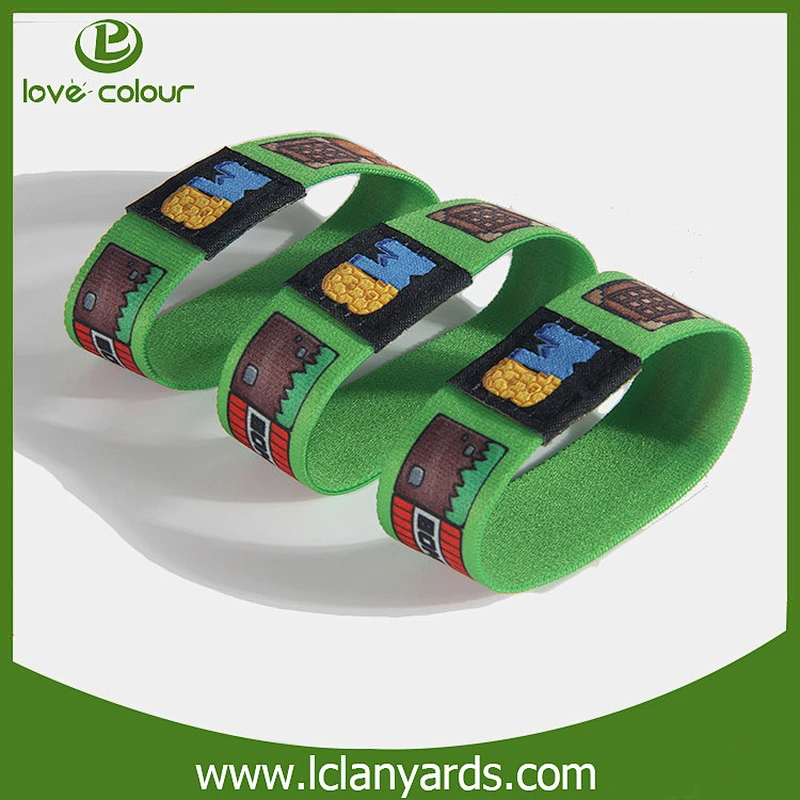 Factory directly sale cheap custom elastic wristbands no minimum