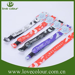 High quality polyester custom popular active rfid woven wristband