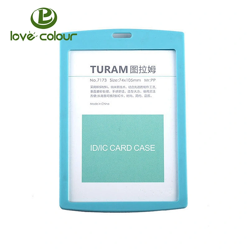 Custom white color hard plastic student id card holder