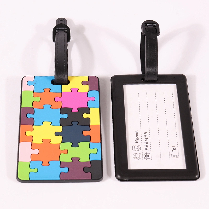 Custom soft rubber luggage name tags for travel wholesale