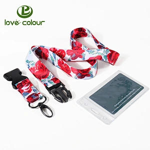 Personalized fashion custom printed card holder lanyard for new year