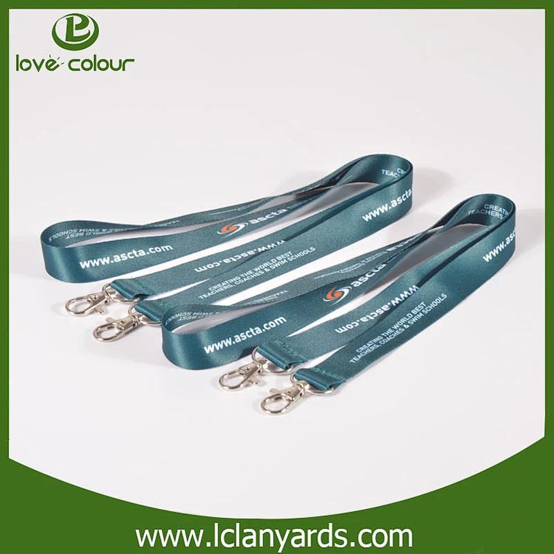 New custom cheap full color printing polyester neck strap