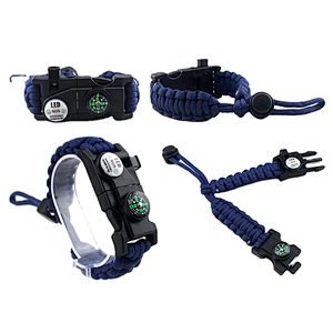 Multitools Adjustable Emergency Bracelet Gear Kit with SOS LED Light