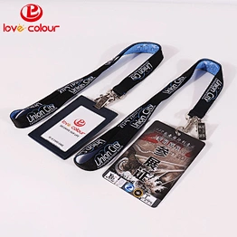 Custom Staff Credit Business Card Holder With Lanyard