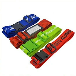 Custom New product polyester adjustable Luggage Strap belt with your logo