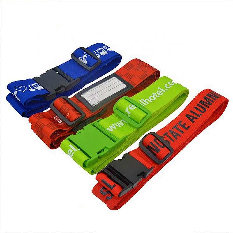 Custom New product polyester adjustable Luggage Strap belt with your logo
