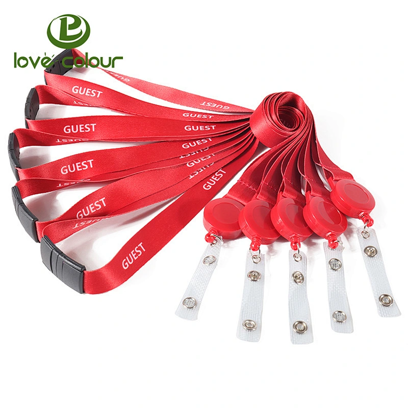 Breakaway Buckle Polyester Keychain Lanyards for ID Badge Holder