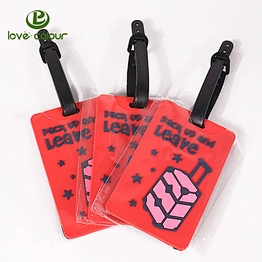 Custom printing luggage pvc hang tags for travel