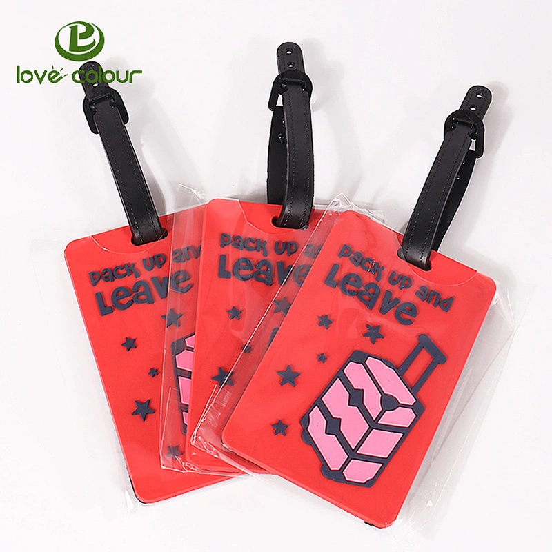 Custom printing luggage pvc hang tags for travel