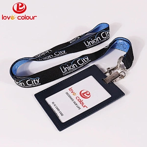 Custom Staff Credit Business Card Holder With Lanyard