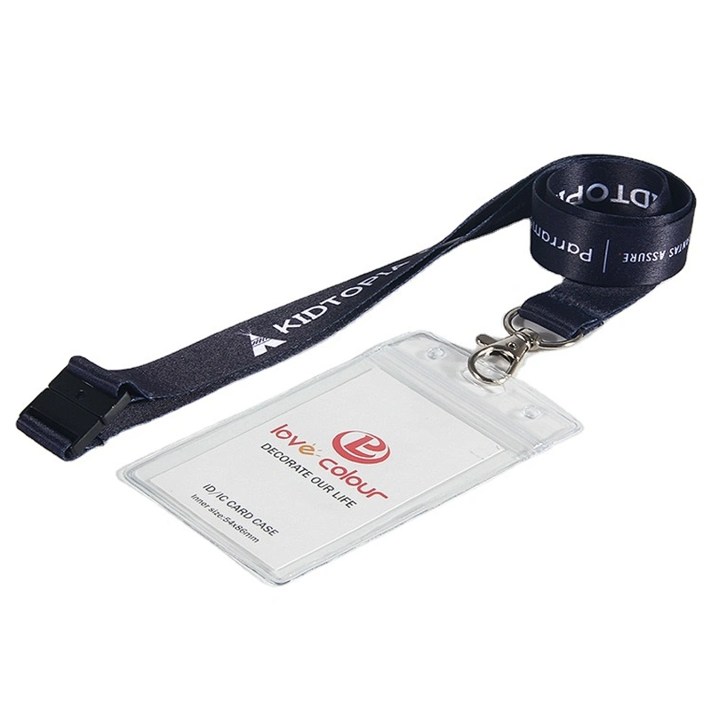 Polyester Visitor Neck Straps Lanyard With PVC Card Holder
