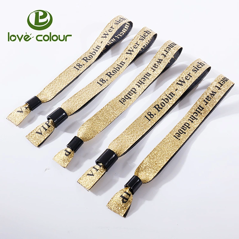 Professional factory direct sale custom polyester woven wristband for festival