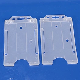 Custom hot sale china wholesale plastic double side id card holders