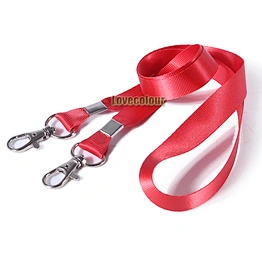 Customized polyester double hook lanyard for card holder
