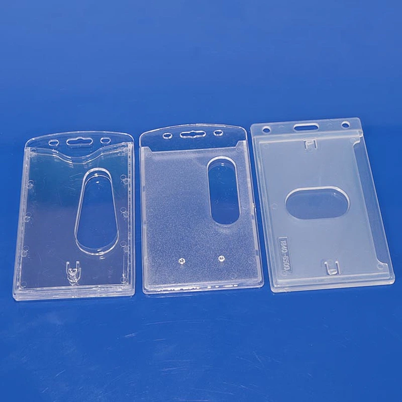 Factory sale new custom transparent hard plastic ID card holder