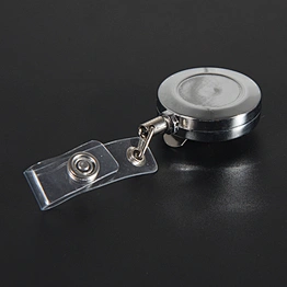 New design mini metal magnetic bling retractable badge holder