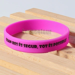 Promotional gifts sport rubber bracelet silicone wristbands in red