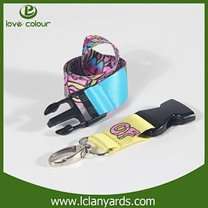 Lovecolour wholesale lanyard 3-way quick release plastic buckle
