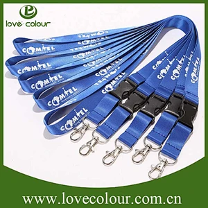 Custom nylon material lanyard neck strap key chain