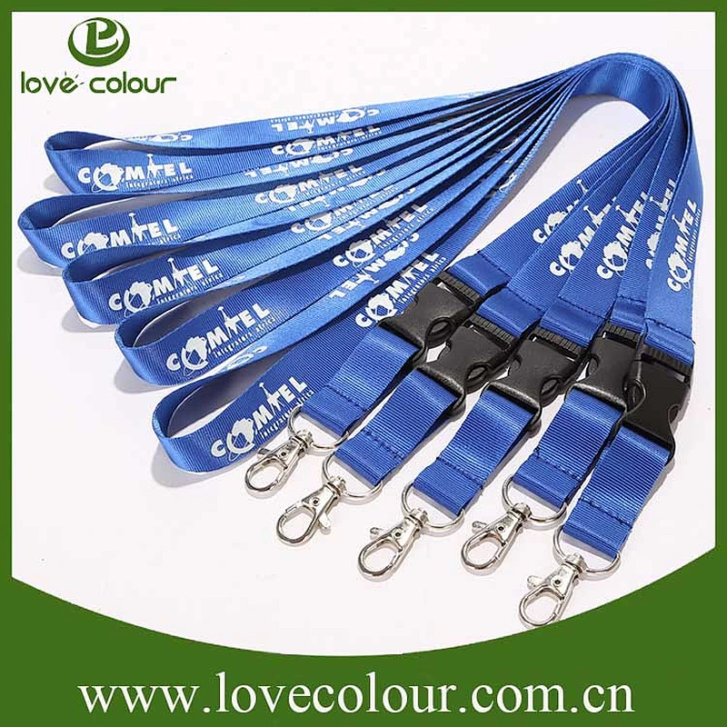 Custom nylon material lanyard neck strap key chain