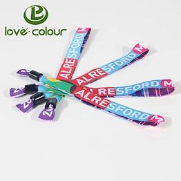 Custom Polyester Facric Wristbands for Weddings