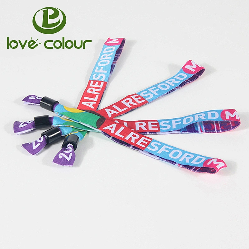 Custom Polyester Facric Wristbands for Weddings