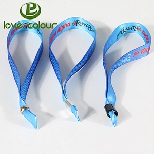 Factory directly sale custom wedding gifts polyester printing souvenirs wristband for wholesale