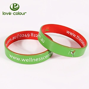 Hot sale dual layer silicone wristband blank