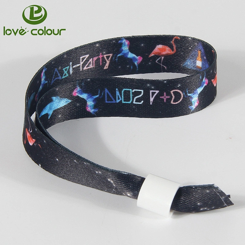 High quality festival polyester sublimation printing wristband for gifts