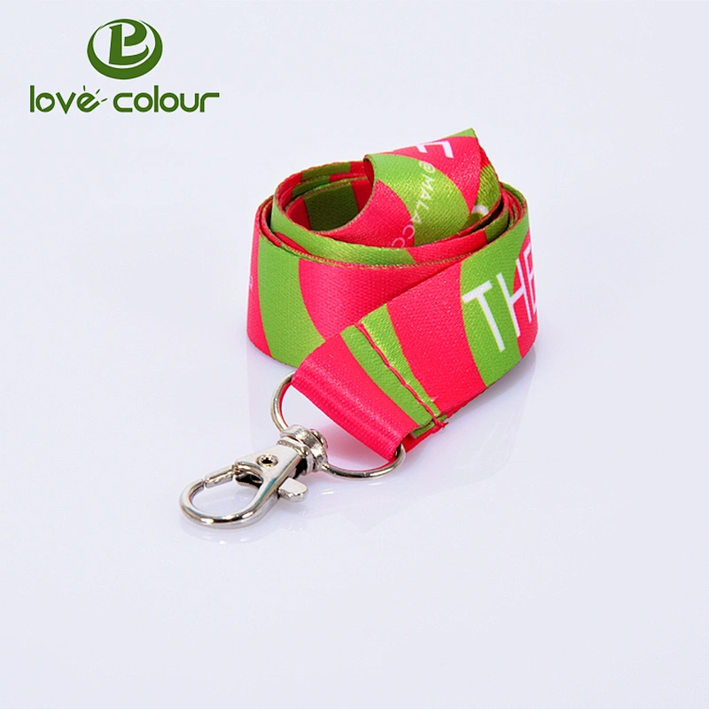 Custom Polyester Lanyard Ribbon with Metal Clip and ID Card Holder