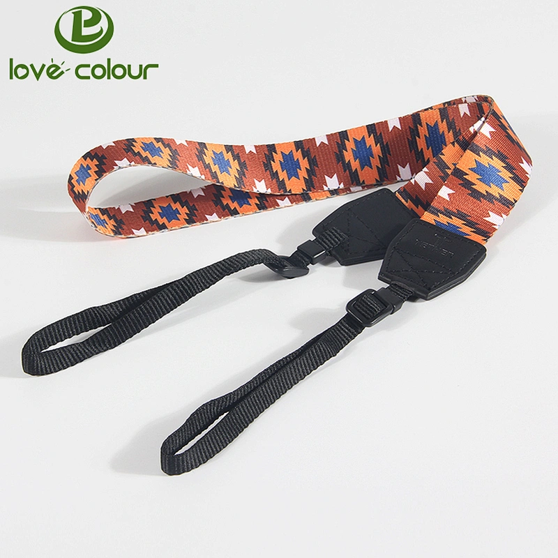 Polyester custom soft colorful adjustable shoulder neck strap for camera