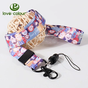 Colorful decorative cheap custom cell phone holder lanyards