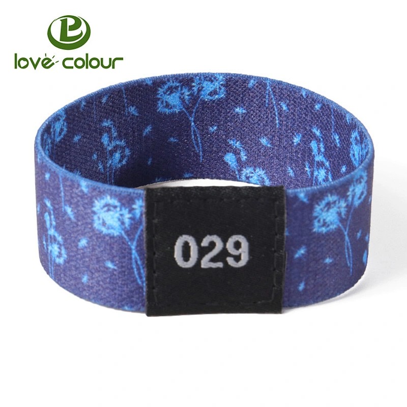 Custom Fashion Dye Sublimation Elastic Fabric Wristband for Sale