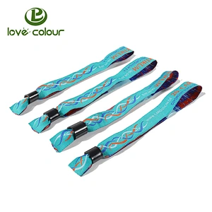 Factory Price custom cheap polyester fashion fabric wristbands bracelet