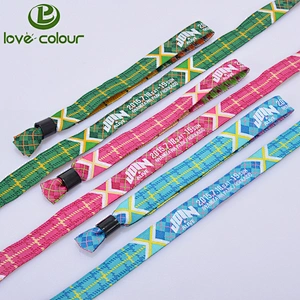 Factory direct custom festival fabric wristbands no minimum order(free sample)