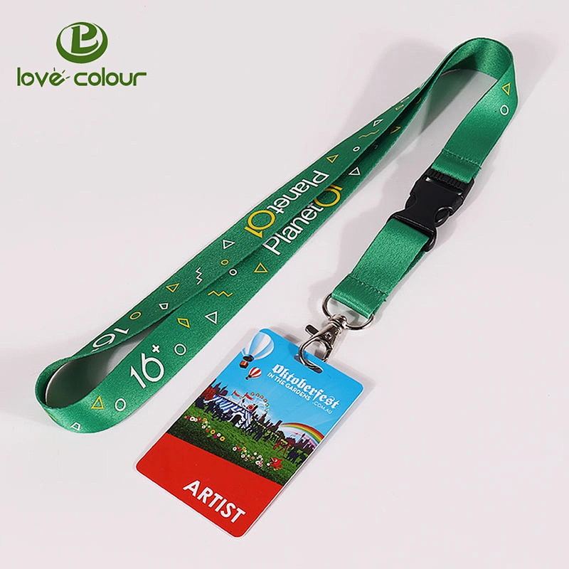Cheap custom polyester printing card holder neck ribbon