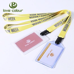 Custom 1 inch Polyester Keychain Necklace Lanyard with ID Badge Holder
