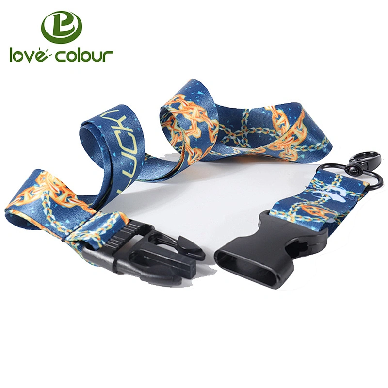 Fashion custom sublimation polyester lanyard strap manufacturer in Guangzhou
