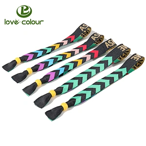 Factory Custom Cheap Thin Fabric Embroidery Wristband